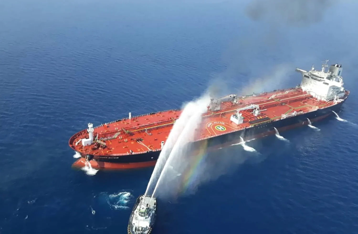 Commercial cargo vessel navigating high-risk waters subject to constructive total loss insurance considerations.