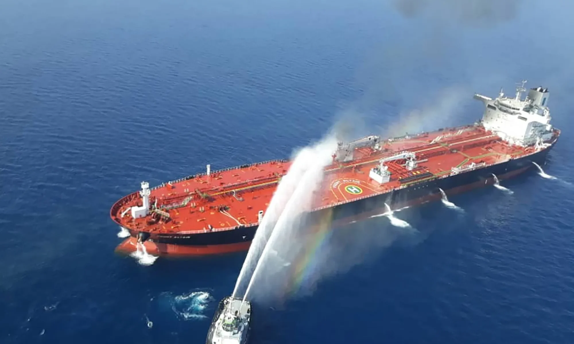 Commercial cargo vessel navigating high-risk waters subject to constructive total loss insurance considerations.