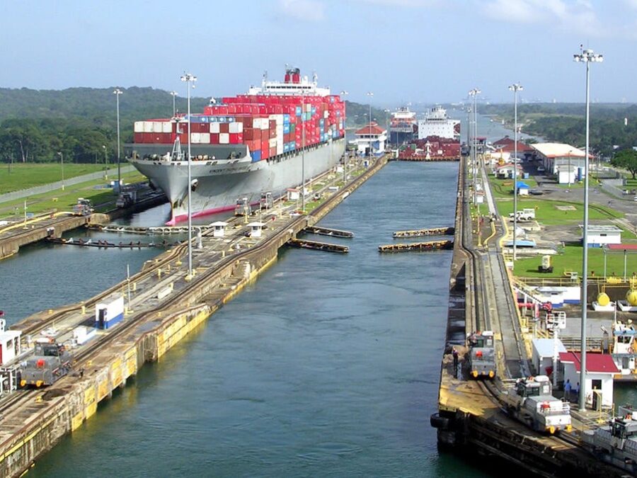 An LPG tanker navigating waters affected by rising Panama Canal fees and transit congestion.