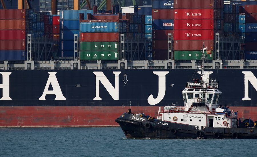 Commercial container vessel at sea representing Korean maritime insolvency regulatory reviews.