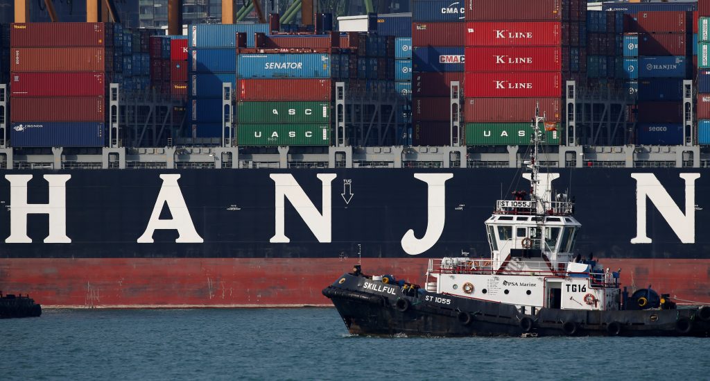 Commercial container vessel at sea representing Korean maritime insolvency regulatory reviews.