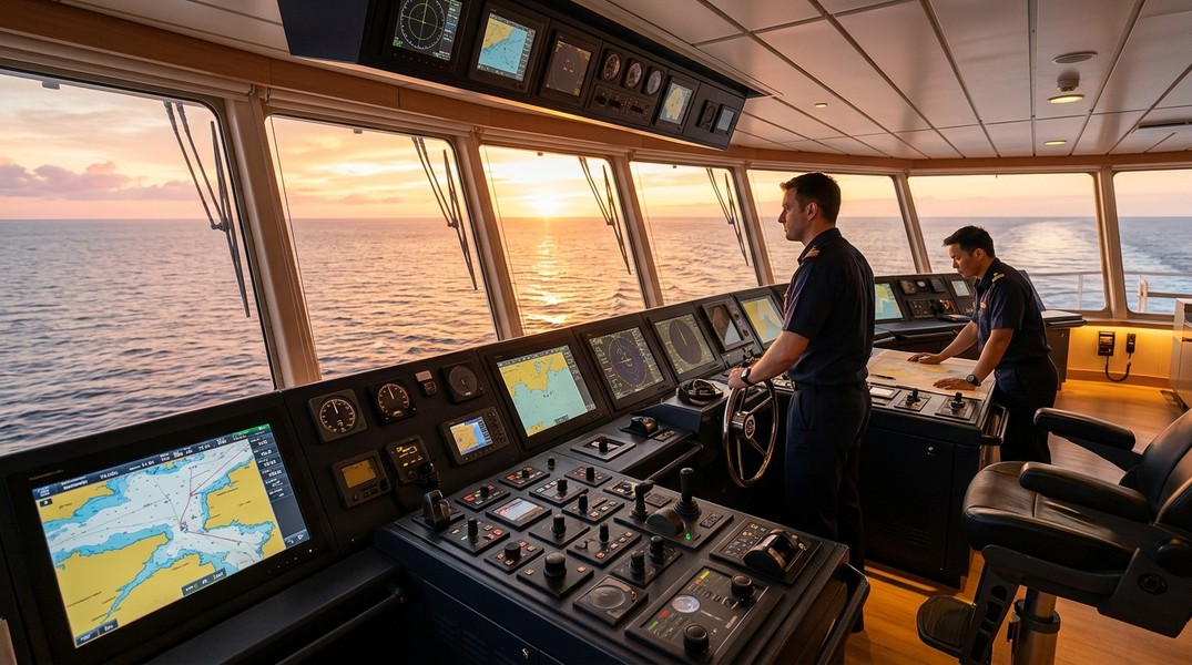 Commercial tanker maintaining maritime regulatory compliance while transiting high-risk waters.